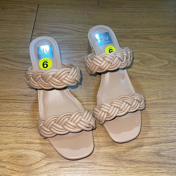 DV Dolce Vita Braided Leather Mules / Sandals